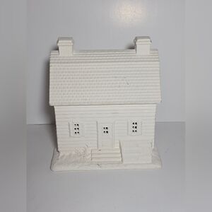 1987 Byron Molds Ceramic House - Unpainted Bisque - DIY Christmas Village